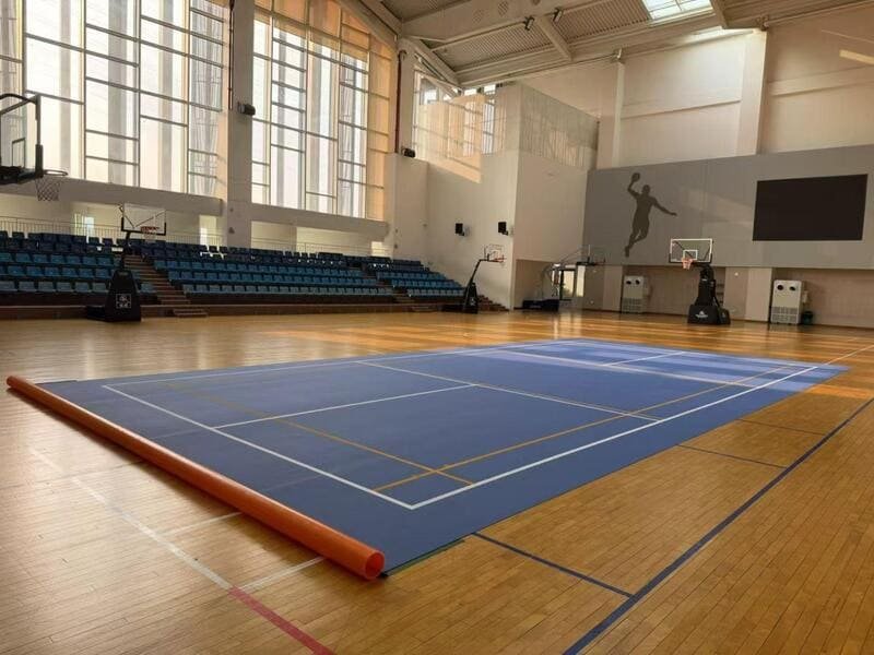 PVC sheet flooring seam heat welding process